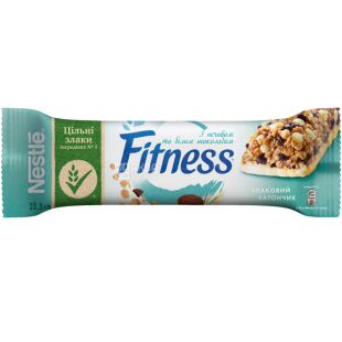 Fitness, 23,5 г, Фитнес, Батончик злаковый с печеньем и белым шоколадом