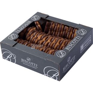 Biscotti Canestrelli, 550 г, Біскотті Канестреллі, Печиво пісочне з шоколадною глазур'ю