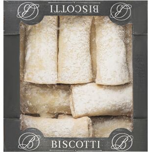 Biscotti Kifliki, 450 г, Бискотти Кифлики, Песочное печенье с вишневой начинкой и сахарной пудрой