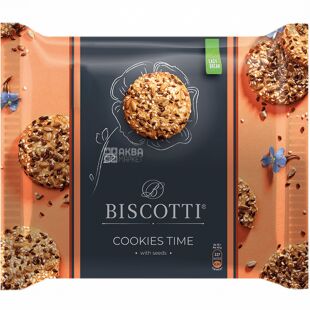 Biscotti Cookies time, 180 г,Біскотті, Печиво пісочне з насінням