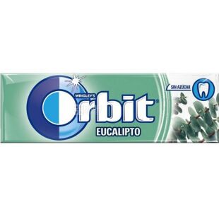 Orbit Eucalipto, 14 г, Орбіт, Жувальна гумка, Евкаліпт, профілактика карієсу