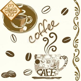 Luxy Кофе, 18 шт., Салфетки столовые трехслойные Люкси, 33 х 33 см