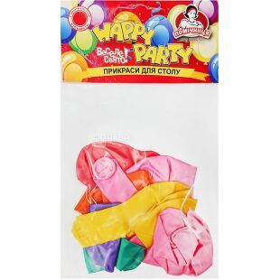 Помощница Happy Party, 10 шт., Воздушные шарики матовые, в ассортименте