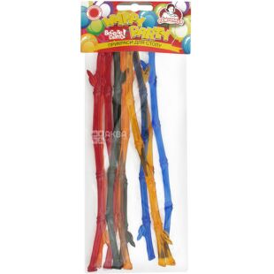 Помощница Happy Party, Мешалка пластиковая Бамбук, цветная, 21 см, 10 шт.