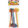 Помічниця Happy Party, Мішалка пластикова Пальма, кольорова, 18 см, 10 шт.