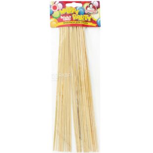 Помічниця Happy Party, 25 шт., Палички для шашлику, деревянные, 30 см