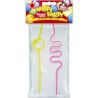Помічниця Happy Party, Трубочки коктейльні фігурні без гофри, 2 шт., 27 см,  кольорові, склоподібні