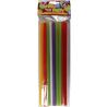 Помічниця Happy Party,  Трубочки коктейльні  без гофри Maxi, 25 шт., 25 см, кольорові, пластикові