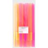 Помічниця, Трубочки коктейльні  з гофрою, 50 шт., 26 см, люмінісцентні, кольорові, пластикові