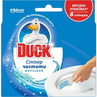 Duck, 6 шт., Стикер чистоты, Морской