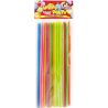 Помощница, Трубочка коктейльная без гофры, 25 шт., 22 см, цветные, пластиковые