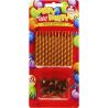 Помощница Happy Party, 12 шт., Свечи для торта с подставками, золотистые, 8 см