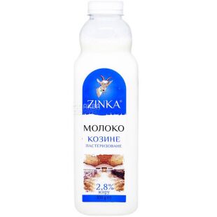 Zinka, 930 г,  Молоко козье пастеризованное, 2,8%