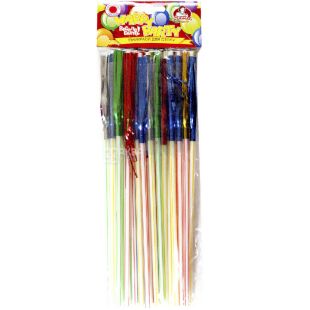 Помічниця Happy Party, Трубочки коктейльні з гофрою Пальма, 10 шт., 24 см, кольорова, пластикова