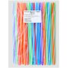 4HoReCa, Трубочки коктейльні з гофрою, 100 шт., 24 см, люмінісцентні, кольорові, пластикові