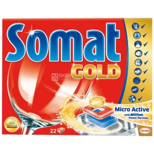 Somat Gold, 22 шт., таблетки для посудомоечных машин