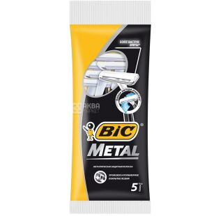 Bic Metal, 5 шт., Набор одноразовых бритв 