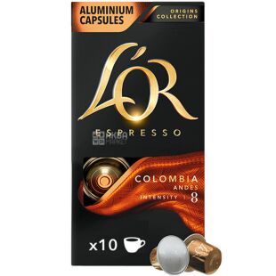 L'OR Espresso Colombia, 10 шт., Кофе в капсулах Эспрессо