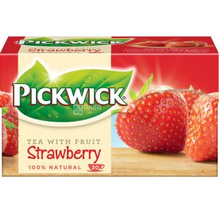 Pickwick Strawberry, 20 шт. х 1,5 г, Чай черный с клубникой