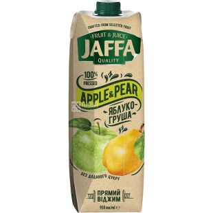 Jaffa, 0,95 л, Сік Яблуко-Груша прямого віджиму Джаффа, без цукру