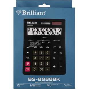 Brilliant BS-888ВК, Калькулятор настольный 12-разрядный, 155 x 205 x 35 мм