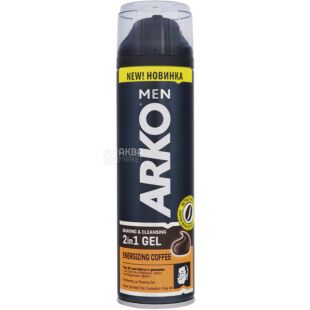 Arko 2в1, 200 мл, Гель для бритья с экстрактом кофейных зерен