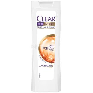 Clear, 250 мл, Шампунь Против перхоти, Защита от выпадения волос