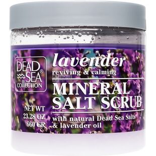 Dead Sea, Collection, 660 г, Скраб для тела с маслом лаванды и минералами Мертвого моря