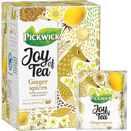 Ginger Drink, Tea Packets, Pickwick Joy Of Tea Ginger Spices Herbal Tea, Ginger Lemon Tea