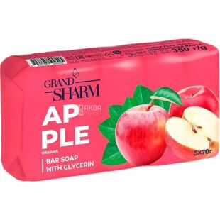 Grand Шарм, 5 шт. х 70 г, Мило туалетне тверде, Яблучні мрії