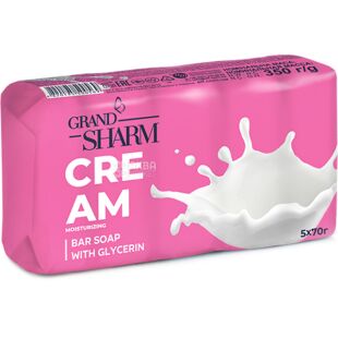 Grand Шарм, 5 шт. х 70 г, Мило тверде, Зволожуючий крем