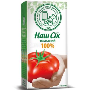 Наш Сік, 0,33 л, Сік Томатний, з сіллю