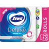 Zewa Deluxe, 12 рулонов, Туалетная бумага трехслойная, белая