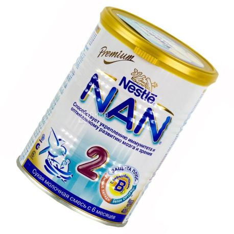 Nestle, 400 г, смесь молочная, Nan 2 Premium с 6 месяцев