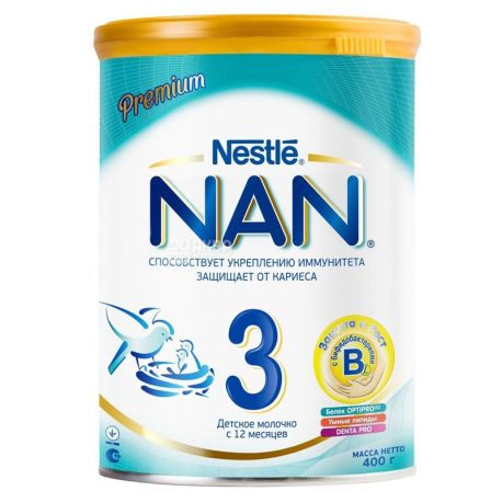Nestle, 400 g, milk mixture, Nan 3 from 12 months