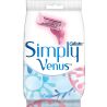 Gillette, Simply Venus, 12 шт, Станки одноразовые для женщин, 3 лезвия