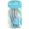 Gillette, Venus 3 Sensitive, Blue, 3 шт, Бритвы одноразовые для женщин