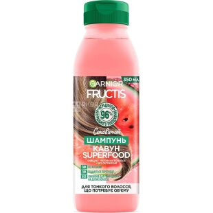 Garnier Fructis, Superfood, 350 мл, Шампунь, Сочный арбуз для тонких волос, требующий объема