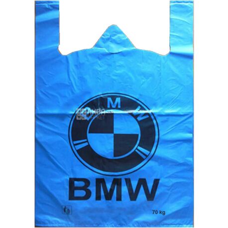 BMW, 50 шт., Пакет-майка, до 70 кг, 44х80 см, в асортименті