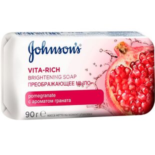  Johnson's, Vita Rich, 90 г, Мыло преобразующее, с экстрактом граната