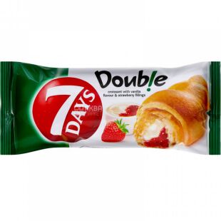 7Days Double, 60 г, Севен Дейс, Круассан с клубнично-ванильным кремом