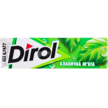 Dirol, 14 g, Chewing gum, Classic mint, sugar free