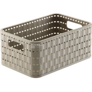 Rotho Сountry, 4 л, Корзина для хранения вещей, с ручками, капучино, 180х158х237 мм