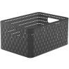 Rotho Сountry, 11 л, Корзина для хранения вещей, с ручками, серая, 238х160х328 мм