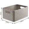 Rotho Сountry, 11 л, Корзина для хранения вещей, с ручками, капучино, 238х160х328 мм