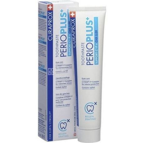 Curaprox PerioPlus Support, 10 мл, Зубная паста с хлоргексидином 0,09%
