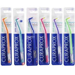 Curaprox Single & Sulcular CS 1009, Зубная щетка монопучковая, 0.12 мм, в ассортименте