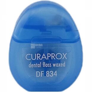Curaprox DF 834, 5 м, Вощенная зубная нить, с ароматом мяты