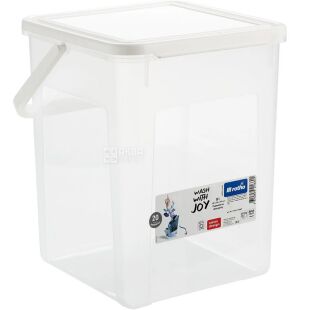 Rotho, 9 л / 5 кг, Контейнер для порошку з ручкою, білий, 230x235x270 мм