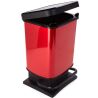 Rotho Paso, 20 л, Контейнер для сміття, з педаллю, металевий, червоний